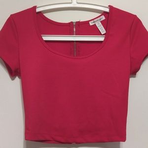 Red crop top